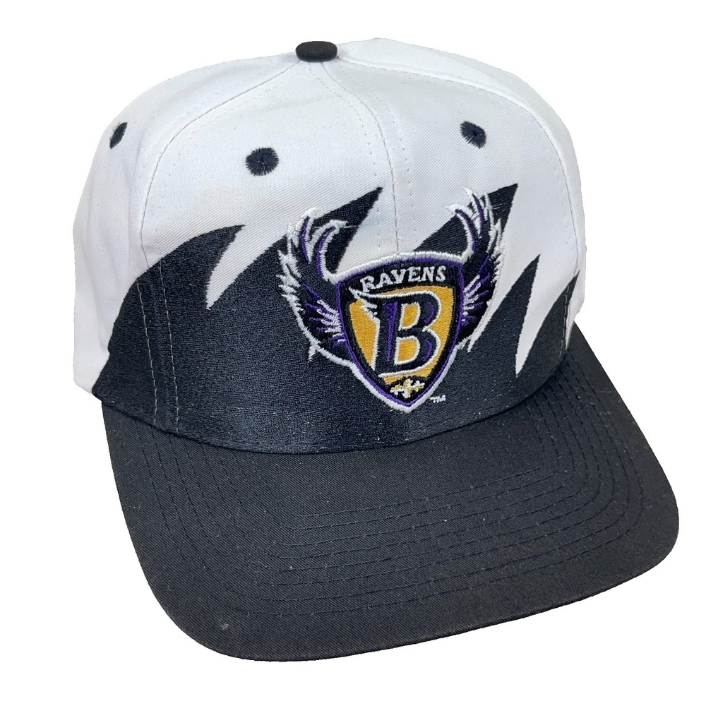 Vintage Baltimore Ravens Hat Cap Snapback Shark Tooth Sharktooth 90s Logo 7 RARE - Picture 2 of 16